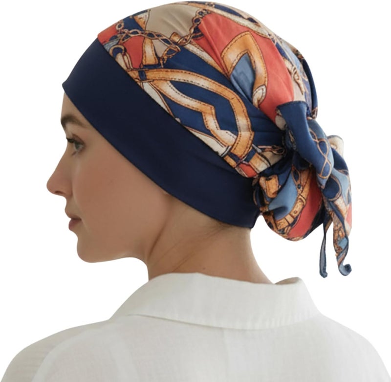 FADACHY Chemo Headwear for Women,Chemo Caps Lightweight for Summer with Head Scarf,Silky Soft Hair Turbans Fashion - Image 3